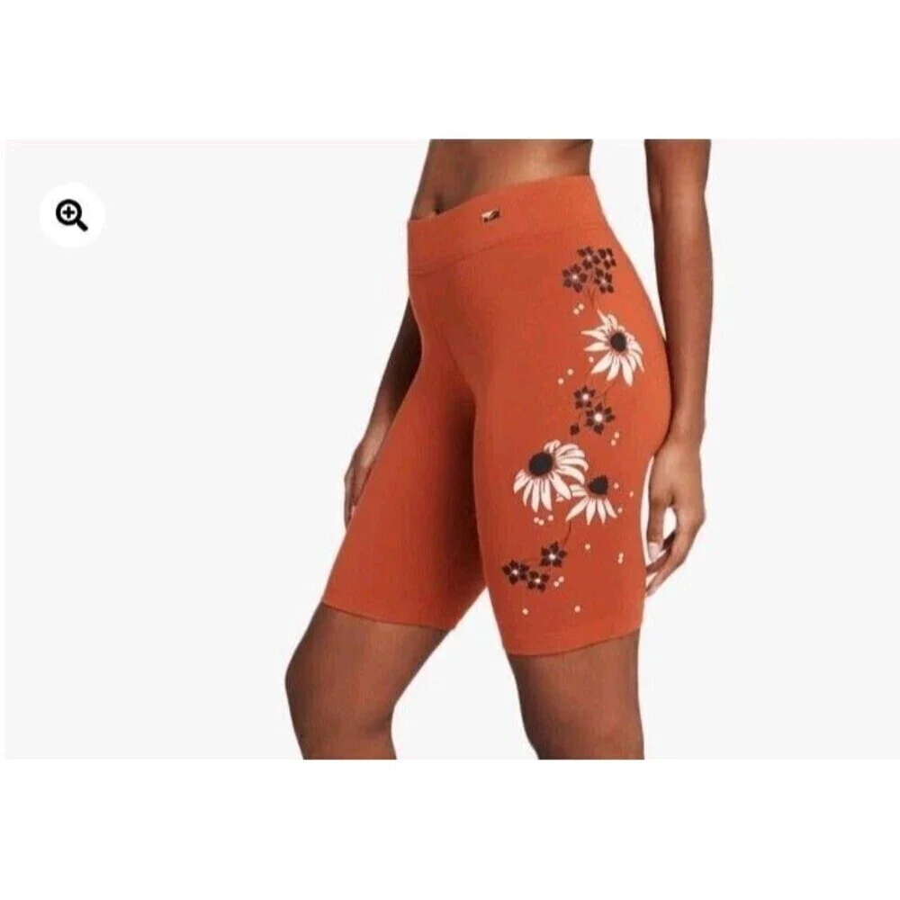 Nike Bike Shorts Womens Size XS Burn Sunshine Color Floral Print